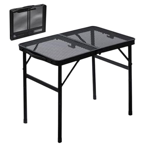 Generisch Klapptisch Für Camping - Outdoor Klapptisch Campingzubehör | Höhenverstellbarer Tisch Mit Rutschfester Platte Für, Angeln, Garten Und BBQ