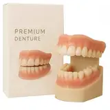 Glidewellpd Premium Zahnprothese, Smileasego Premium Zahnprothese, Weiches Silikon Reline Zahnprothesenset, Silikon Zahnprothese Vollmund, Zahnprothesen Reparaturset für Männer (1pcs)