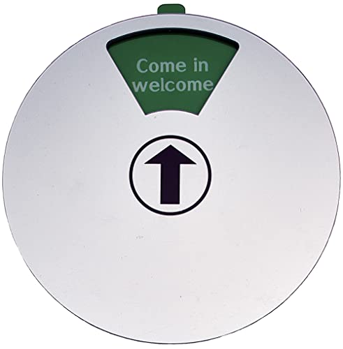 FREI - BESETZT Schild Grau 15 cm-Come in welcome-Back soon-Out of office-In a meeting-Do not disturb-Please knock. (Gray)