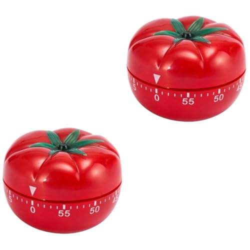 PRETYZOOM 2St Küchen-Kochtimer Eieruhr Tomaten-Countdown-Timer lustiger Küchentimer Pop Kinder-Timer Zeitmanagement-Tool Kindertimer Kinderwecker Küchenversorgung Design-Küchentimer Plastik