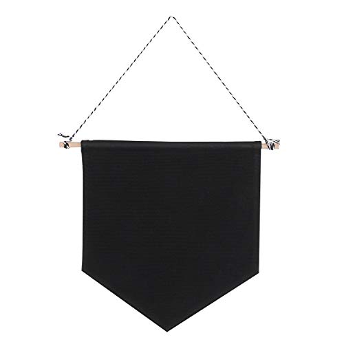 Vosarea Pin Display Wimpel Banner Emaille Revers Pin Badge Flagge Plain Blank Leinwand Wand Banner (Schwarz/S)