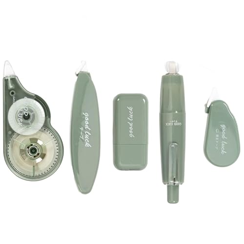 5 Stück Korrekturroller, 12m x 6 mm Korrekturbänder Set Korrekturmaus Mini mit Schutzkappe, Korrektur Tape für Kinder Zuhause Büro Schulsachen