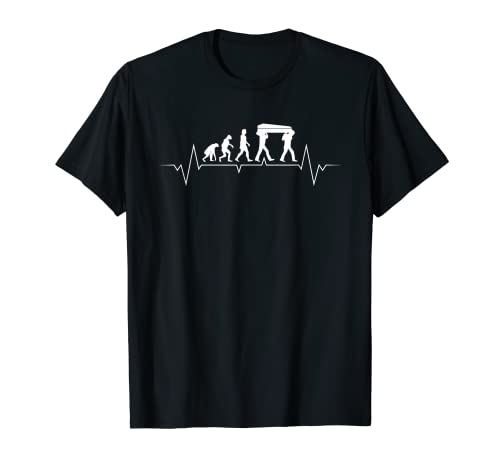 Herzschlag Herzlinie Herzfrequenz Bestatter T-Shirt