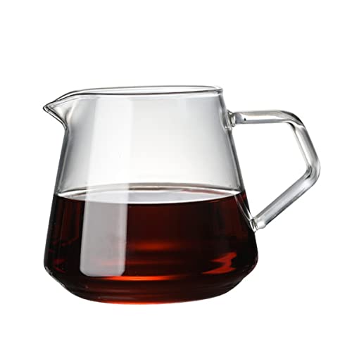 ZNZNANG Kaffee-Server, Glaskaraffe Kaffeekanne Glas ,Klar,Heat Resist Kaffee & Teekessel (650 ml/22 oz)