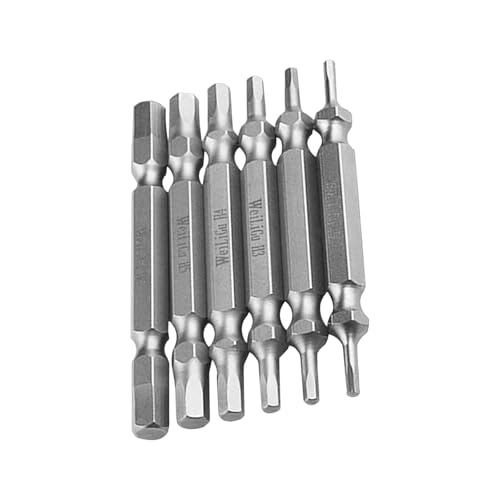 6 Stück Doppelseitige Bits Stabiles Sechskant Bit Set für Möbelmontage und Elektronikwartung