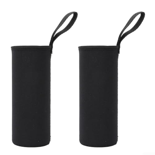 Premium Thermohülle für Trinkflaschen sorgen für die perfekte Getränketemperatur, 2 Stück (1500 ml schwarz)