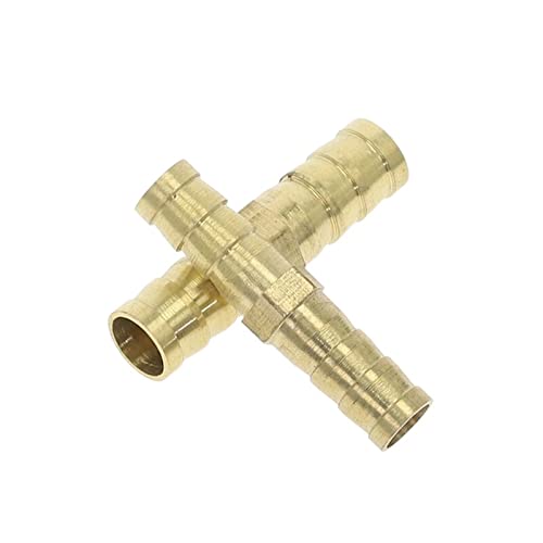 ❀Schlauchanschluss mit Widerhaken, Kupplungsverbinder, 2 Stück gerader Messing-Schlauchverschraubung mit gleichem Widerhaken, 4–19 mm, Gas-Kupfer-Widerhaken-Kupplungsverbinderadapter(Size:OD 6mm to 8m