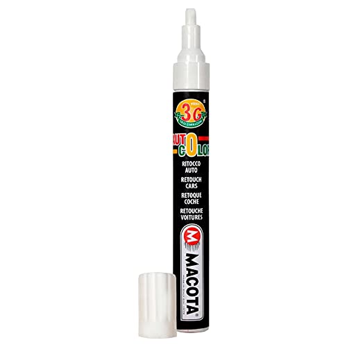 MACOTA Autocolor Pen Reparaturstift für Auto, Motorrad, Lieferwagen, Wohnmobil, Lastwagen, Reparatur, Entfernen von Kratzern, professionelle Doppelstrich, 10 ml (Grau Meter.87052)