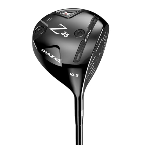 MAZEL Titan-Golf-Treiber für Herren 460cc Rechtshänder, Premium-Cup Face Design, Maximale Balldistanz (Black, 10.5 Degree Flex Stiff)