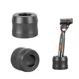 Linkidea 2 Stück Rasierständer aus Aluminiumlegierung, Öffnungsdurchmesser 22 mm, Herren-Rasierständer für Badezimmer-Arbeitsplatten, kompatibel mit Fusion 5 Power, ProGlide Shield Power (grau)
