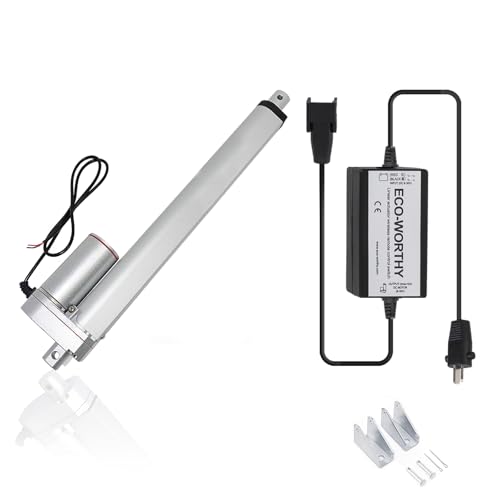 DCHOUSE Linearantrieb DC 12V 1500N 250mm Hub max Lineartechnik Aktuatoren,mit 12V AC/DC Linearaktuator Controller Fernbedienungs für Elektrische Türöffner und Automatisier ungsanwendungen