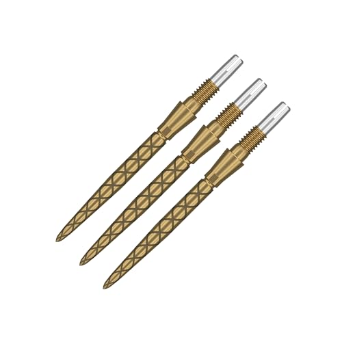 Target Darts Swiss Point Storm Diamond Dart Points (3 Pack Set of Tips) 26mm Gold SP - Change Dart Point, Professionelles Dartzubehör