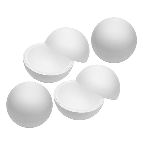 OSALADI 4 Stück Schaumstoff Hohlkugeln Kugeln Schaumstoffbälle Zum Basteln Weihnachtsschaumperlen Bastelschaumbälle Kleine Bälle Ornamentbälle Klare Kreise Dekoration Unfertige