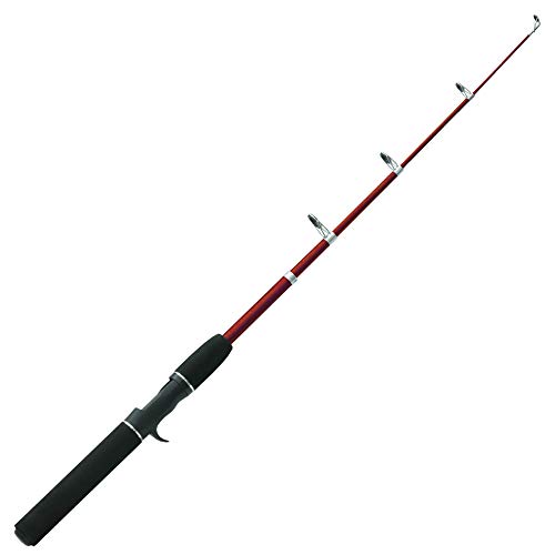 Zebco Z-Cast Casting Angelrute, ausziehbare 43,2 cm bis 15,2 cm Teleskop-Angelrute, langlebige Z-Glas-Angelrute, bequemer Eva-Rutengriff, Schock-Ringführungen, mittlere Leistung, Rot