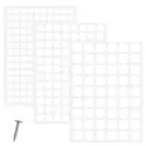 290 Pcs Schraubenabdeckung,Schrauben Abdeckkappen Weiß,Abdeckung Schrauben Weiss,Abdeckkappen für Schrauben,Schraubenloch Aufkleber Selbstklebend Rund,für Möbel,Wand,Ø12mm,Ø15mm,Ø21mm