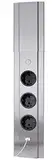 Ecksteckdose mit USB Steckdosenleiste Küche 3-Fach TOLME Edelstahl *559329