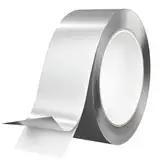 Aluminiumband Dicke 1mm Selbstklebendes Hochtemperatur Wasserdichtes Alu-Klebeband für HVAC Isolierung Rohrleitungen Dichtung Flicken Luftkanäle Abgasrohr Entlüftungen Trockner Herd 5cm x 20m