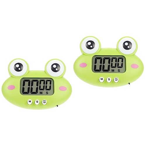 2 STK elektronische Zeitschaltuhr Kinder Timer The Cook Kitchen Timer küchen utensilien lustiger Timer broilking Digitale zeitschaltuhr Haushalt Wecker Geschenk Frosch Student Abs