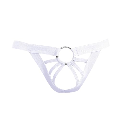 WKAYsIV Sexy Geschenke Für mit niedriger Leibhöhe, Unterwäsche mit Reißverschluss Zwei Halbe Leben (White, One Size)