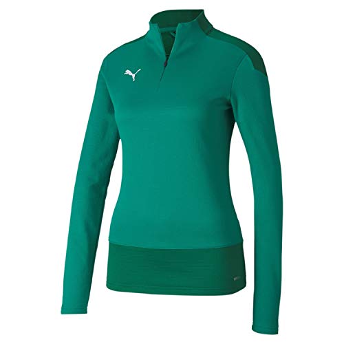 PUMA Damen teamGOAL 23 1/4 Zip Top W Trainingsoberteil, Pepper Green-Power Green, L