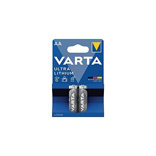 VARTA Batterien AA, 2 Stück, Ultra Lithium, 1,5V, ideal für Digitalkamera, Spielzeug, GPS Geräte, Sport- & Outdoor-Einsätze