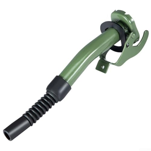 HomeVortex Stahlkanister-Auslauf, 21 cm, mit Gummidüse für 5 l, 10 l, 20 l, Kraftstoffkanister, Öltrommel, Betankungsschlauch, Motorrad, Vergaser, Wartung