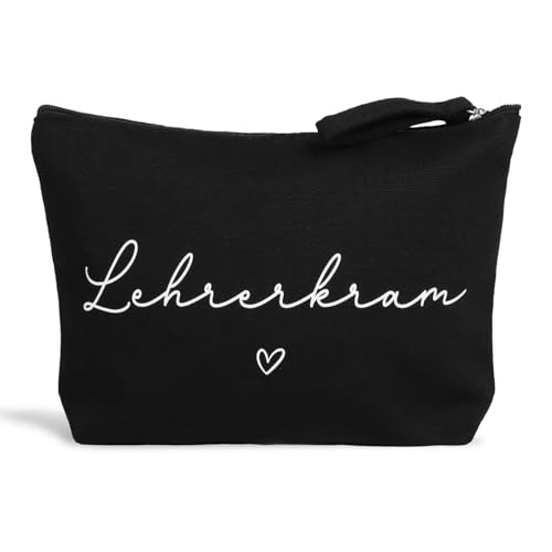 MEJOSER Lehrer Geschenk Abschiedsgeschenk Lehrerin Grundschule Abschied Weihnachten Kosmetiktasche Kulturtasche Schminktasche Kulturbeutel Lustig Lehrerkram