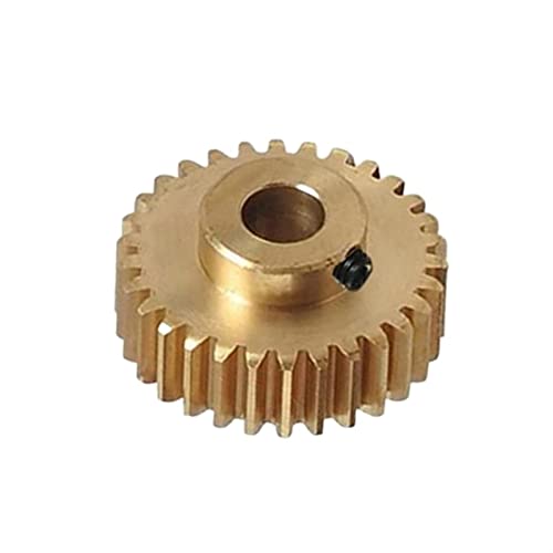 Ritzel, 5 Stück, 0,5 Modul, 16 Zähne, 17 Zähne, 18 Zähne, 19 Zähne, Ritzel, 0,5 m, Kupfer-Stirnrad, 3 mm, 4 mm, 5 mm, Innenloch, Metall, Kupfer-Zahnradbohrung, Welle(Color:3mm Bore,Size:17 Teeth)