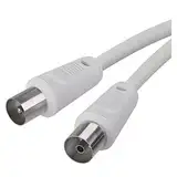 EMOS Antennenkabel, Koaxialkabel, Fernsehkabel 7,5 m, Koax-Kabel für Digitales Fernsehen, TV, Receiver, SAT, doppelt abgeschirmt, gerader Koax-Stecker auf gerade Koax-Buchse