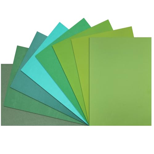 Netuno 8 Blatt Moosgummi-Platten 2 mm Grün-Töne DIN A4 grüne Schaumstoff Platten Bastelschaum Moos-Gummi Set bunt Schaum-Gummi Schaumplatten Basteln Craft Foam