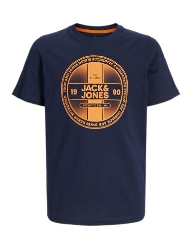 Jack & Jones Jungen Jjrio Tee Crew Neck Jnr T-Shirt, Navy Blazer, 152 EU