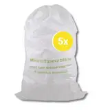 dm-folien Big Bag Mineralwolle 140x220 cm I 5 Stück I Fassungsvermögen von 700 Liter I Mineralwolle Sack mit Bindeband I KMF Big Bag Säcke mit 85g/m² Stärke I stabil & beschichtet
