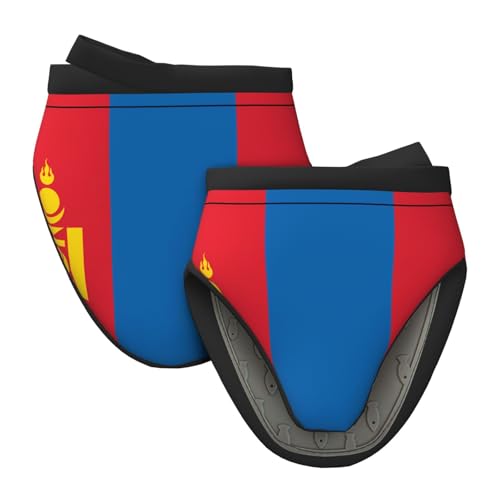 Mini-Silikon-Ofenhandschuhe, Topflappen-Set, Motiv: mongolische Flagge, hitzebeständig, ideal zum Backen, Kochen und Camping, 2 Stück