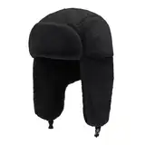 TUONYIS Trappermütze Unisex Winter Bombermützen Winter Ohrenklappen Outdoor Wintermütze Bombermütze Warme Hüte mit Ohr und Winddichte Maske für Outdoor oder Alltag, Schwarz , Einheitsgröße