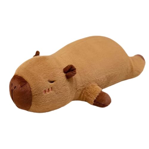 Capybara Plüschtier, 50cm Capybara Langes Kissen Riesen Niedliche Capybara Kuscheltier Capybara Plushies Puppen Capybara Plüsch Kissen Lang Super Weiche Gefüllte Spielzeug Plüsch für Kinder Home Deko