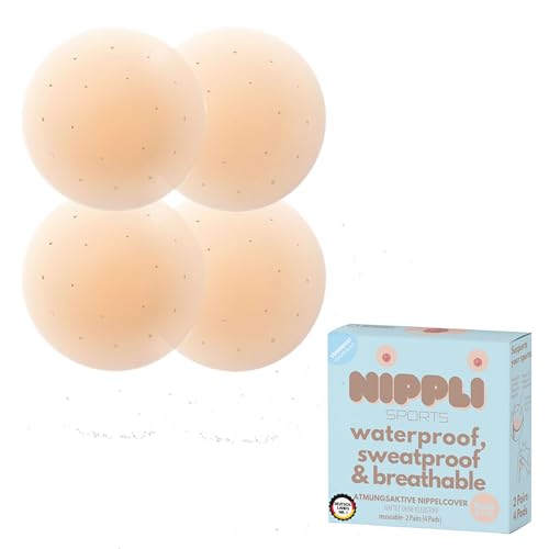 Nippli Atmungsaktive Nippel Cover – Wiederverwendbare Brustwarzen Abdeckungen aus hochwertigem Premium-Silikon – Wasser- & Schweißfeste Nippelabdeckung – Sicherer Halt & hoher