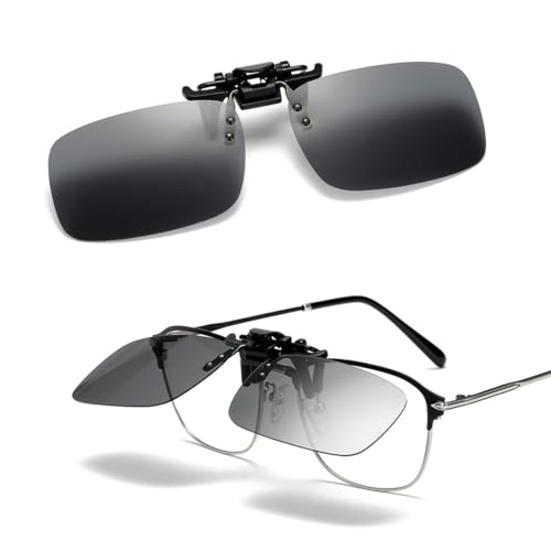 LQIOACU Clip auf Sonnenbrille für Verschreibungspflichtige Brillen, Sonnenbrillen Aufsatz Brille, Sonnenbrille für Brillenträger, Sonnenbrille zum Aufstecken, Sonnenbrillen Clip