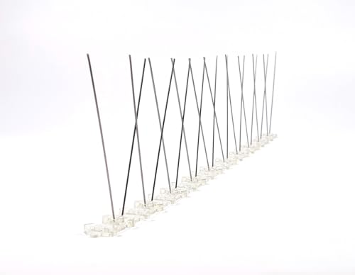 SAFA Taubenabwehr Spikes. 1-reihig, 0,5 Meter, für schmale Simse. Effektive Vogelabwehr gegen Tauben und andere Vögel ähnlicher Größe