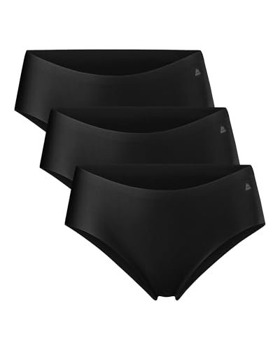 DANISH ENDURANCE Mikrofaser Sport Hipster aus recyeltem Polyester, 3 Pack (Schwarz, Medium)