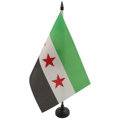 AZ FLAG - Tischflagge Freie Syrische Armee - 21x14 cm - Syrien Tischfahne 14 x 21 Cm - Flaggen