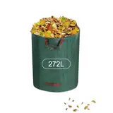 UAMLVCN Gartenabfallsack, 1 × 272L Gartensack mit Griffen, Laubsack Selbststehend 4 Griffe Stabil Robust & Faltbar, Gartenabfallsack Stabil Grünschnittsäcke Faltbar für Gras Laub Hecke Gartenabfall