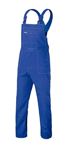 Safety 1st ARTMAS Comfort Latzhose Professionelle Arbeitshose Herren atmungsaktiv schützend für einen Monteur Gärtner Mechaniker Reißverschlusstasche Schutzkleidung leicht; Blau; Höhe 188cm; (50)