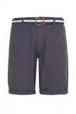 Indicode IDMews Herren Chino Shorts Bermuda Kurze Hose mit Gürtel Eingriffstaschen 100% Baumwolle Regular fit, Größe:M, Farbe:Navy (400)