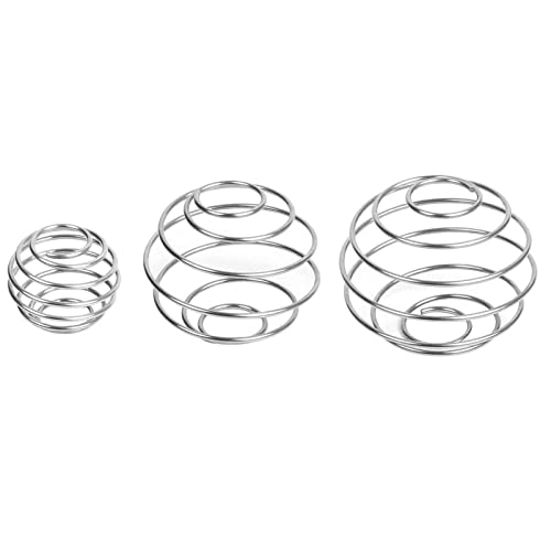 Edelstahl Shaker Kugel, 3Pcs Edelstahl Flaschenmischer Ball Mixer Mischen Ball Metall Frühling Mixer Shake Ball für Flasche Cup Draht Schneebesen Ball für Protein gemischte Getränke