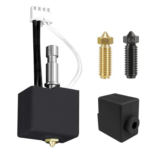 HIKUDIY 0,4 mm Kobra S1/Kobra S1 Combo Hotend, Extruder-Druckkopf mit 0,4 mm Düse aus gehärtetem Stahl, 0,4 mm Messingdüse und Silikonsocke für Anycubic Kobra S1/Kobra S1 Combo 3D-Drucker