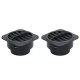 Warmluftauslass 60mm, 2 Stück Standheizung Zubehör Luftauslass Abschließbarer Drehbarer ABS-Kunststoff Luftauslass Eckig Universal Standheizung Luftauslass 42mm 60mm 75mm für Auto Bus Wohnmobil