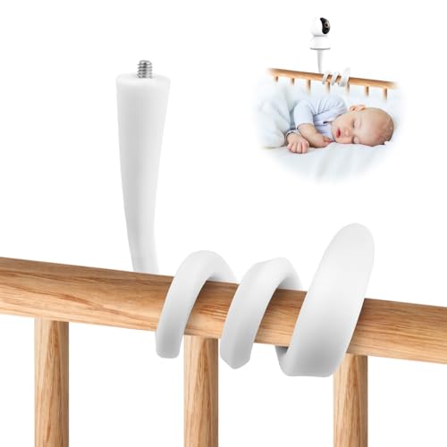 ELEPRUC Babyphone Halterung, Flexible Baby Kamera Holder, Flexible Crib Mount, Baby Monitor Mount, Baby Camera Stand Compatible mit Babyphone Kameras mit Einem 1/4" Gewinde