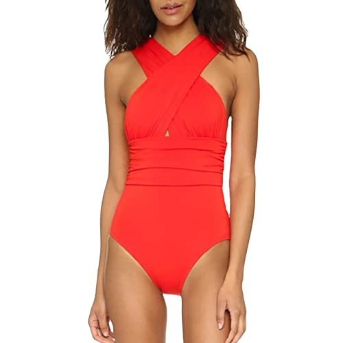 Hehiy Damen Badeanzug Sport Bademode Bauchweg Einteiliger Badeanzug Push Up Badeanzüge Swim Suit Monokini Strandmode Sommer Damen Korsett Badeanzug Damen GroßE Oberweite Mit BüGel