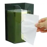 SVCEQZE Kosmetikbox Wandhalterung, 19x12x8.5 cm Taschentuchbox Wand, Taschentuch Halterung Wand, Wandhalterung Tissue Box, Rechteckiger Wand-Tissue-Spender Halter Für Badezimmer, Küche, Toilette