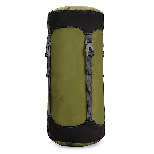 TRIWONDER Kompressionssack Wasserabweisend und Ultraleichte, Schlafsack Aufbewahrungstasche mit Staubklappe für Schlafsack Rucksackreisen, Wandern, Camping, Reisen (L, B - Grün)